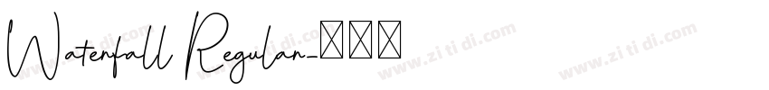Waterfall Regular字体转换